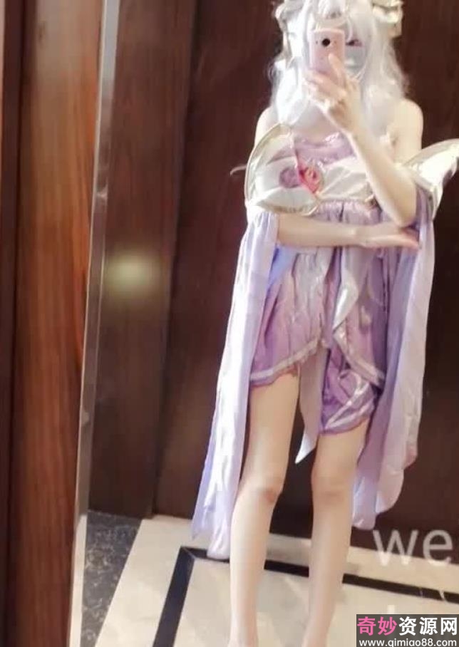 推特樱花味少女仙 COS嫦娥视频截图